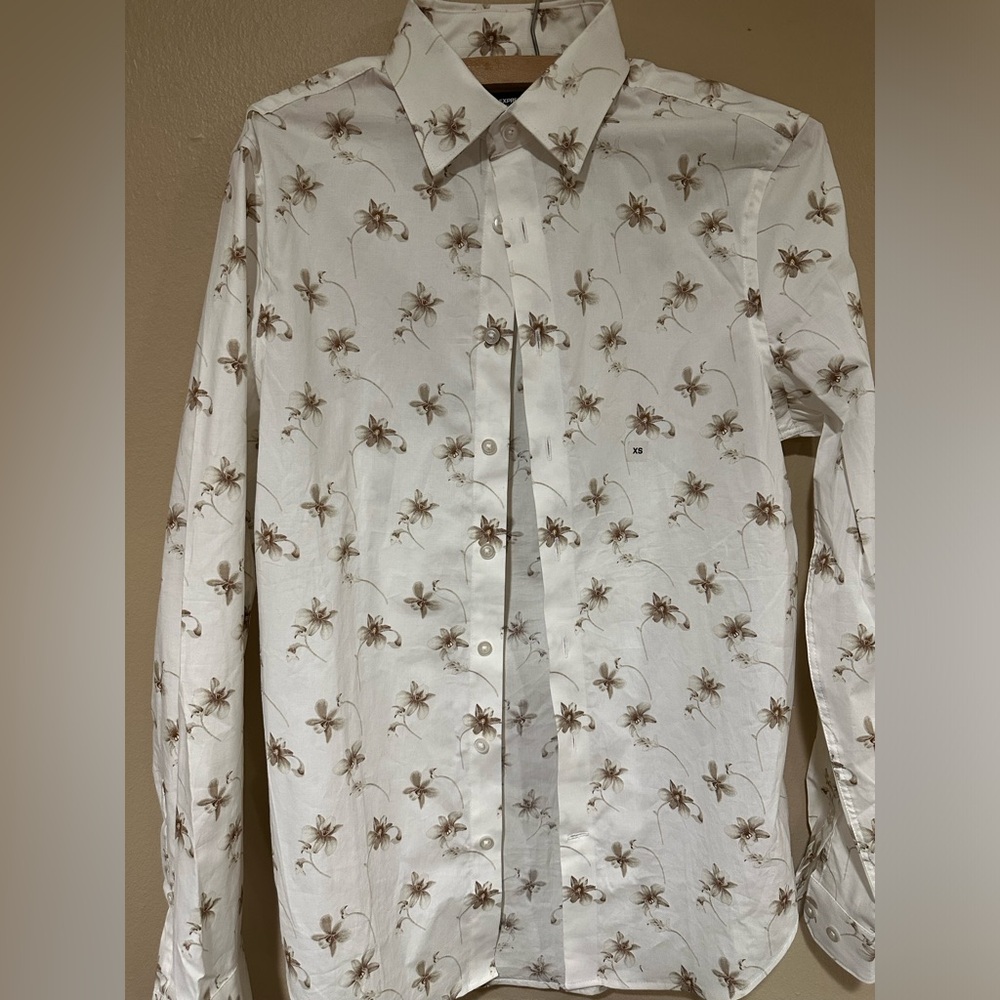 Express extra slim fit XS button down shirt